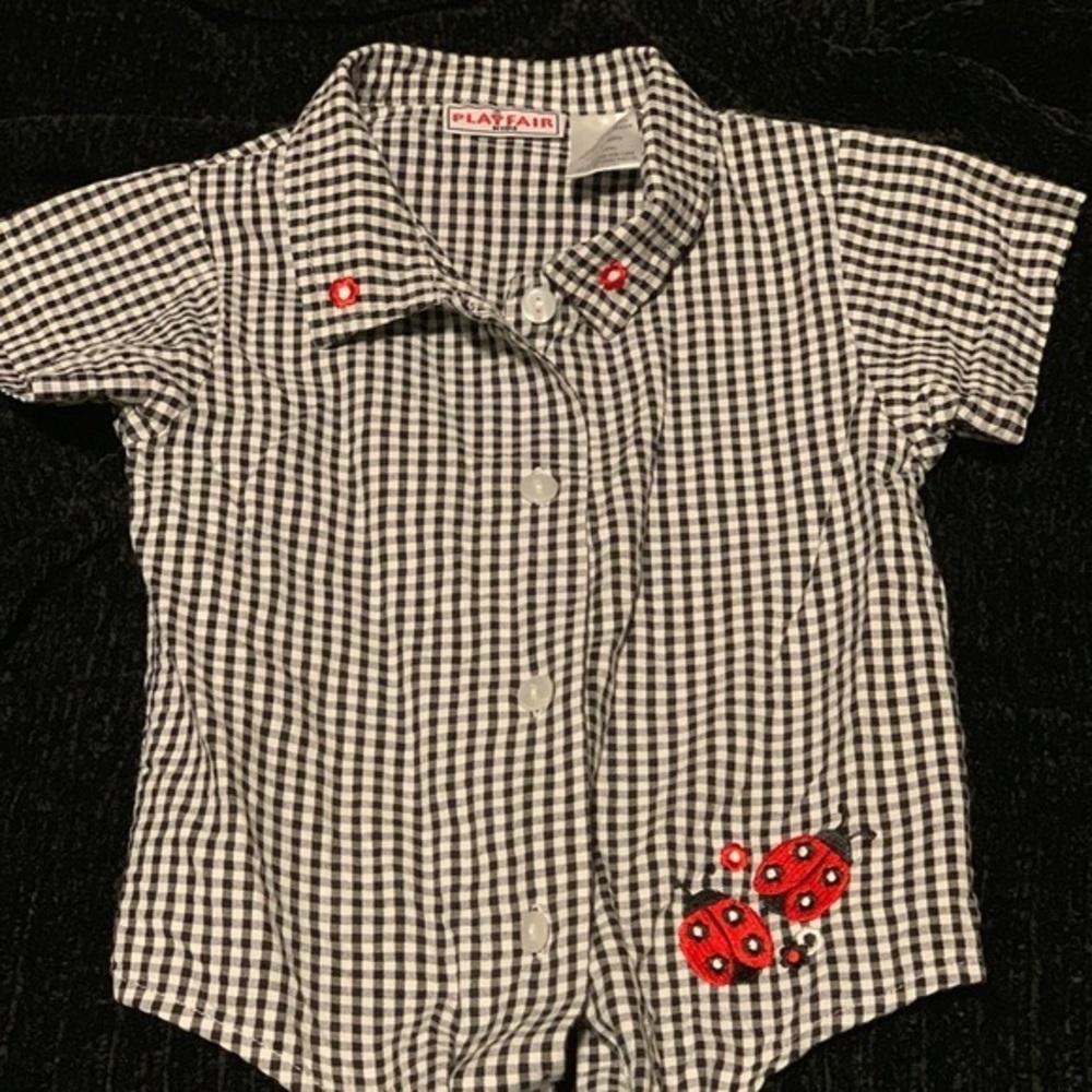 Play Fair Girls button up shirt